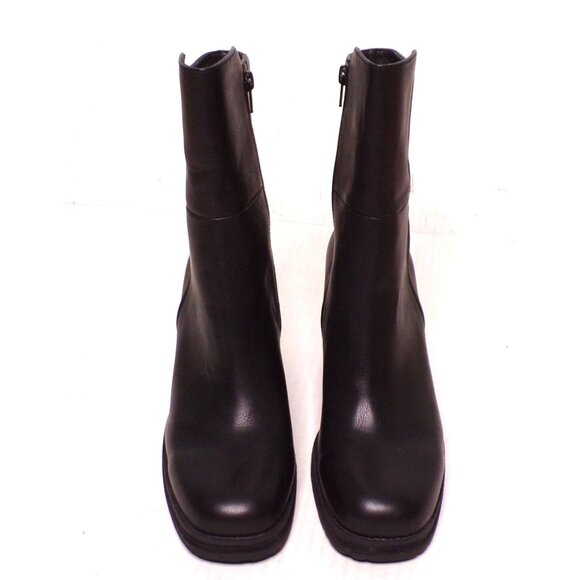 🆕KORKS Moergan Block Heel Side Zip Boot 9 Black - Picture 5 of 12